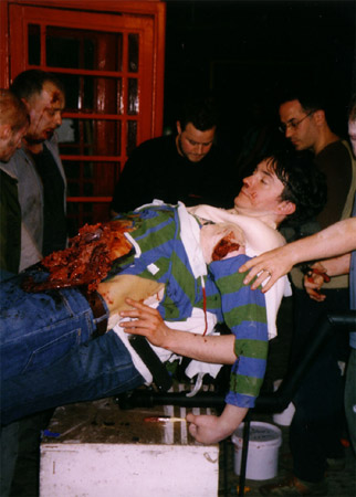 on set photos from Shaun of the Dead - dylan moran's demise 1