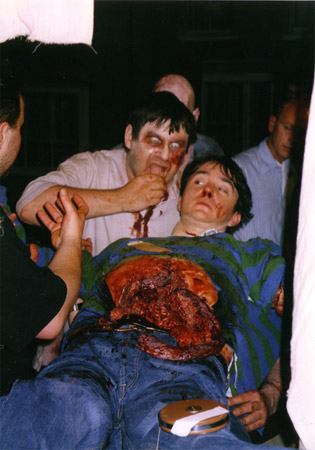 on set photos from Shaun of the Dead - dylan moran's demise 2