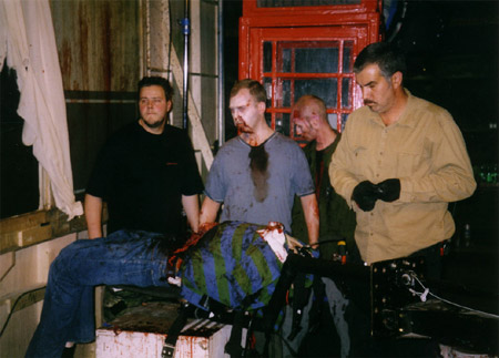 on set photos from Shaun of the Dead - dylan moran's demise 4